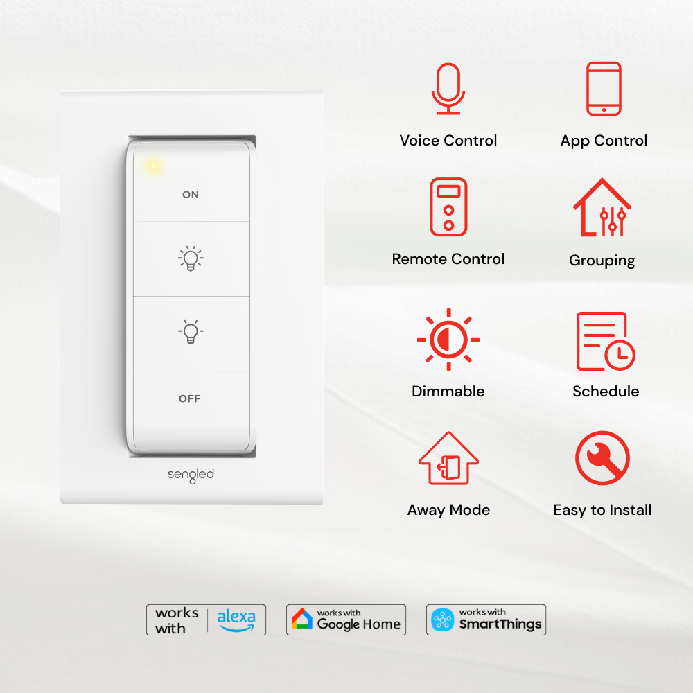 Smart Dimmer Switch 4 Packs - Hub Required