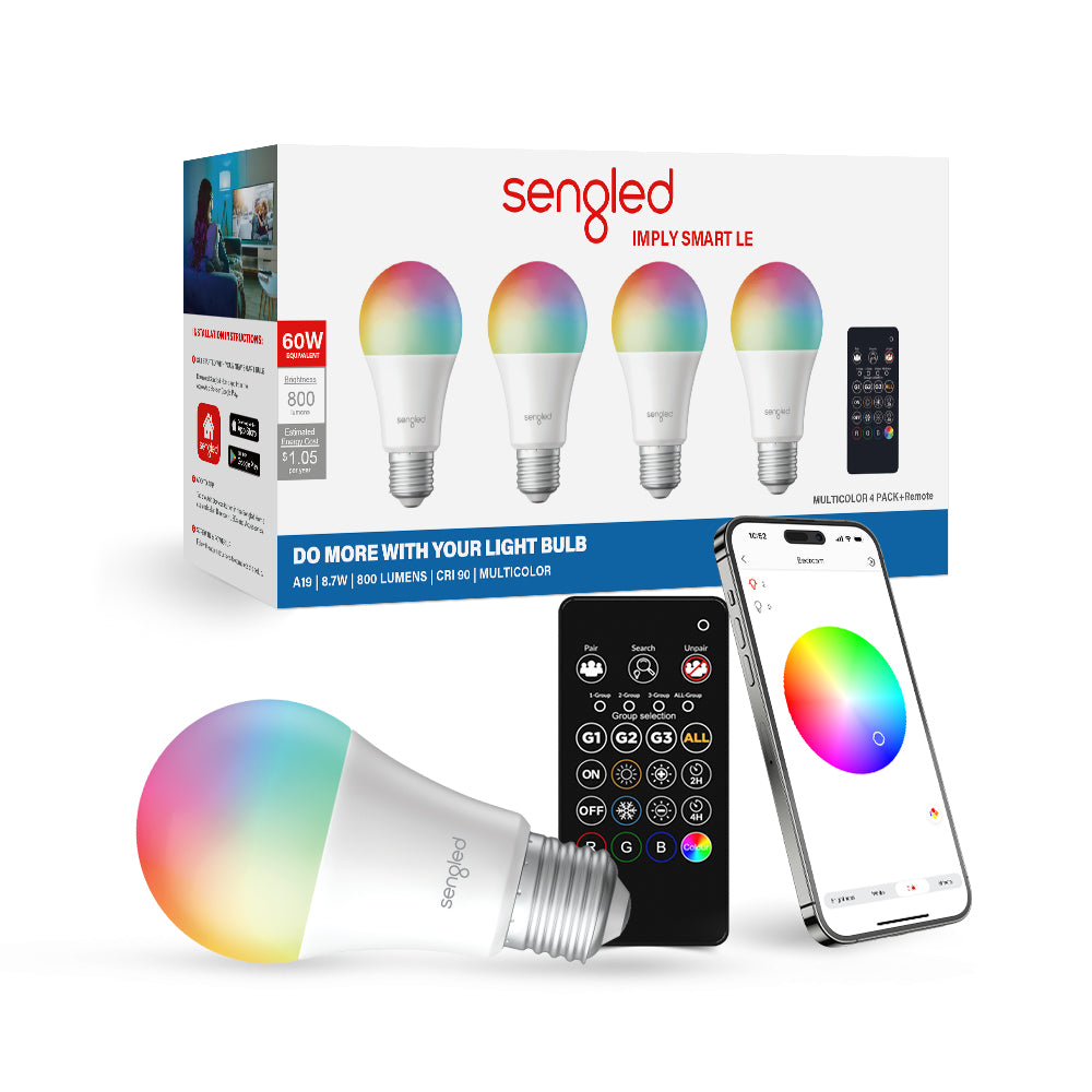 Starter Kit: 4 Dual Mode Smart Color A19/E26