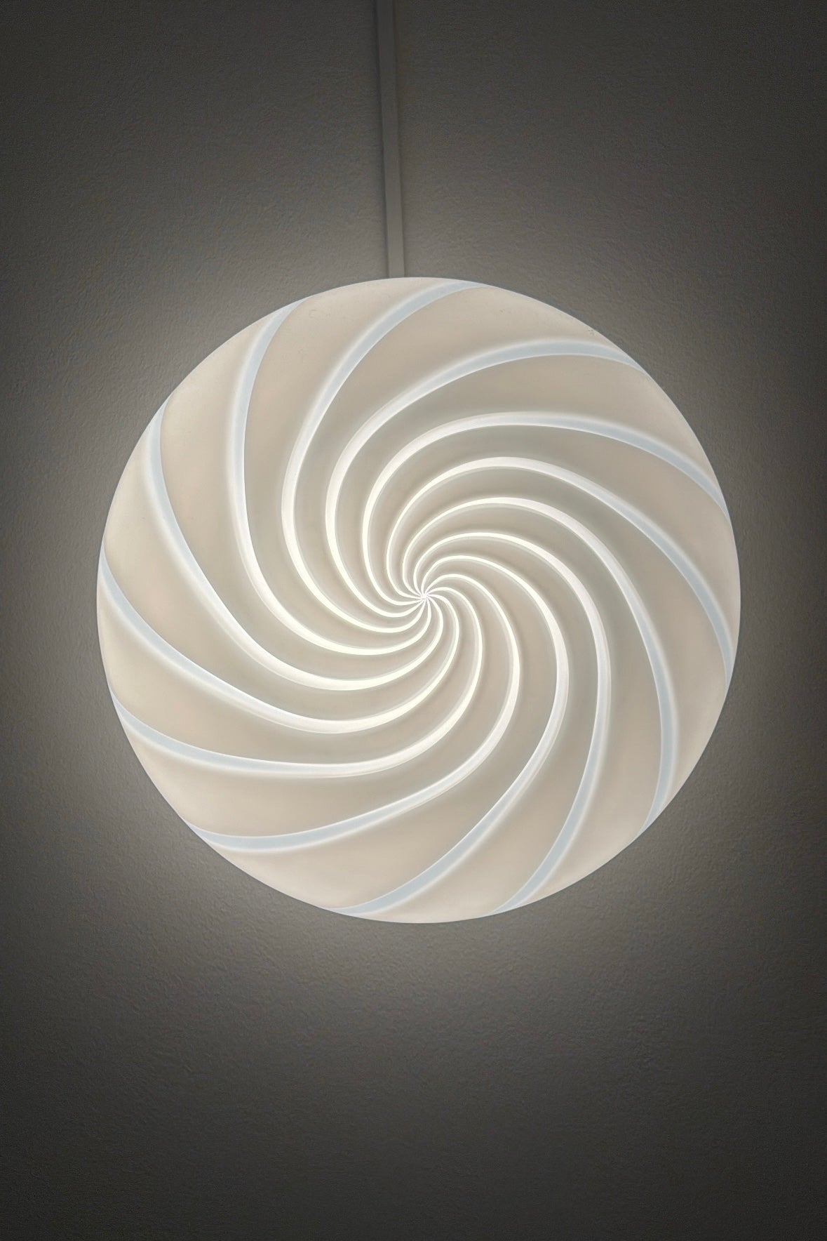 Murano swirl plafond loftlampe / væglampe med messing D:30 cm