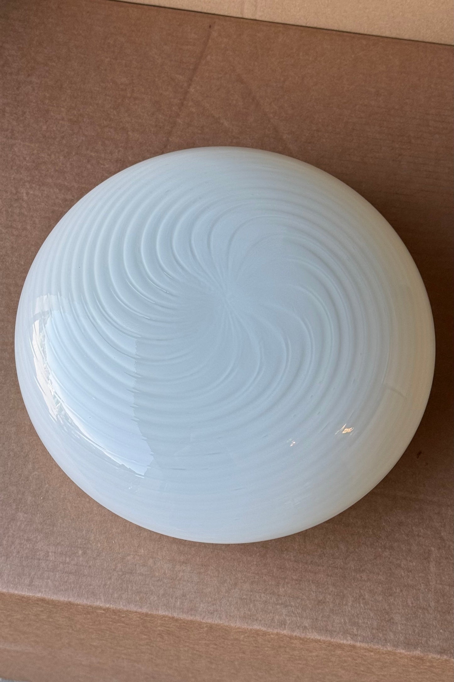 Vintage Murano hvid plafond loftlampe / væglampe D:30 cm