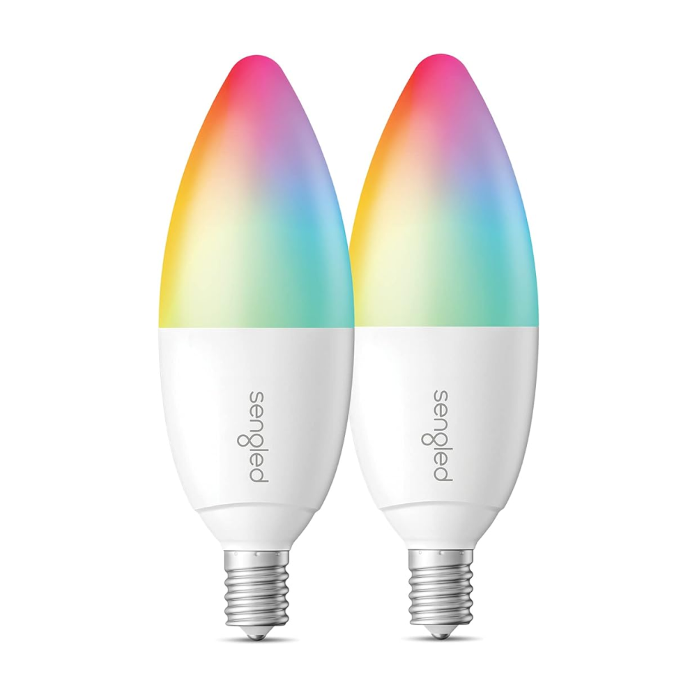 Elevate your space with Sengled's Zigbee Candle Color B11/E12 bulb. Versatile for landscape, kitchen, bedroom, and more. Enjoy RGB color-changing and dimmable features in a compact E12 base design. Transform your lighting with this essential smart home accessory.  Keywords: landscape lighting, led shop lights, porch lights, bulbs, kitchen ceiling lights, wall light, rgb lights, wall lamps, led ceiling light, reading lamp, bedroom wall lights, color changing light bulb, e12 led bulb