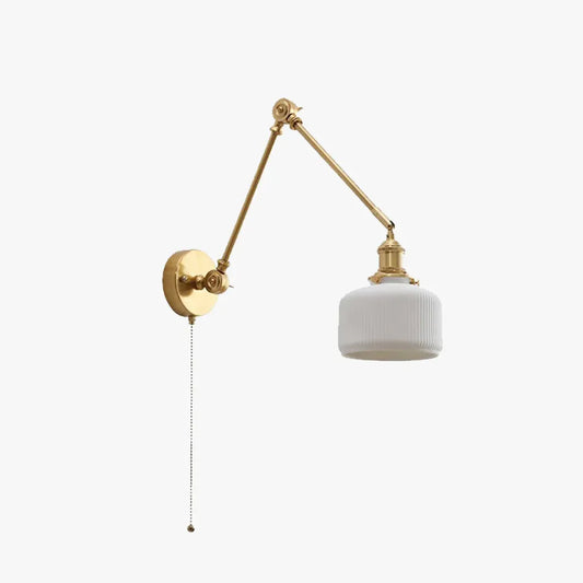 Porcelain Wall Light Brass Vintage - Classic Lights