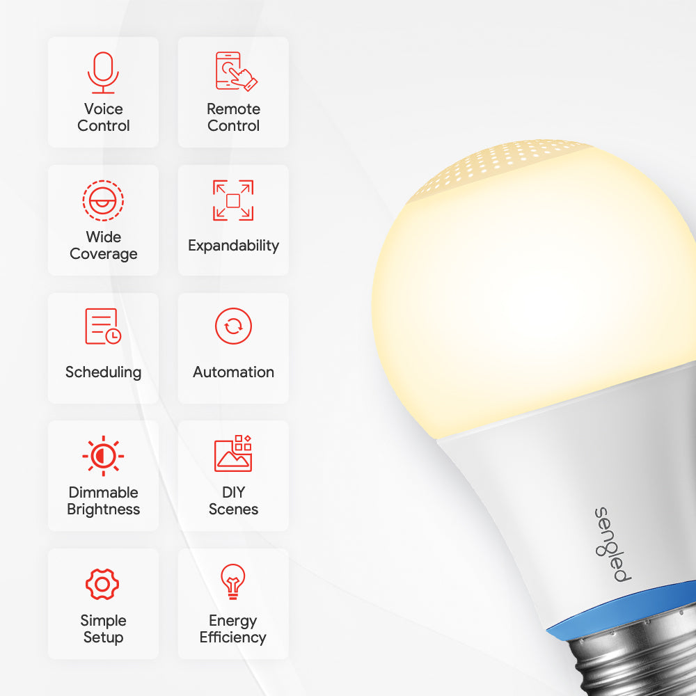 Zigbee White 2700K A19/E26 100W 1 Pack - Hub Required