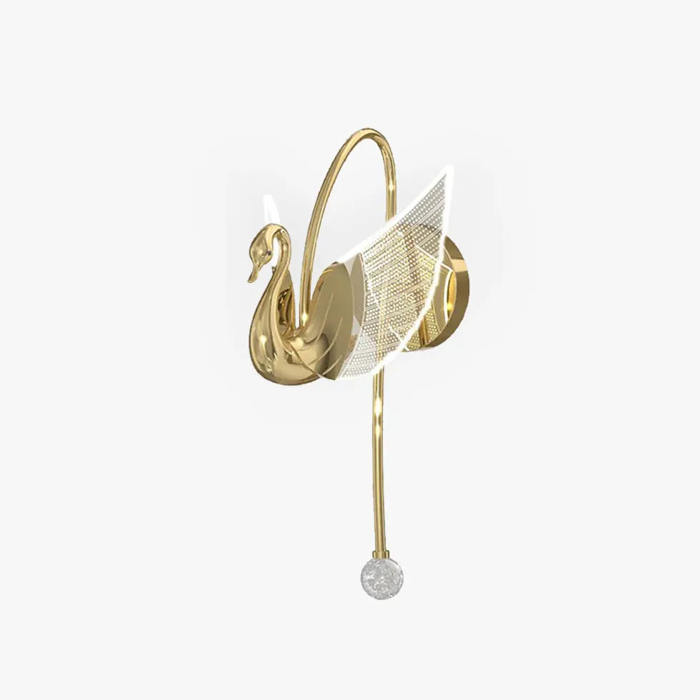 Swan Modern Gold Plug in Wall Lights - Classic Lights