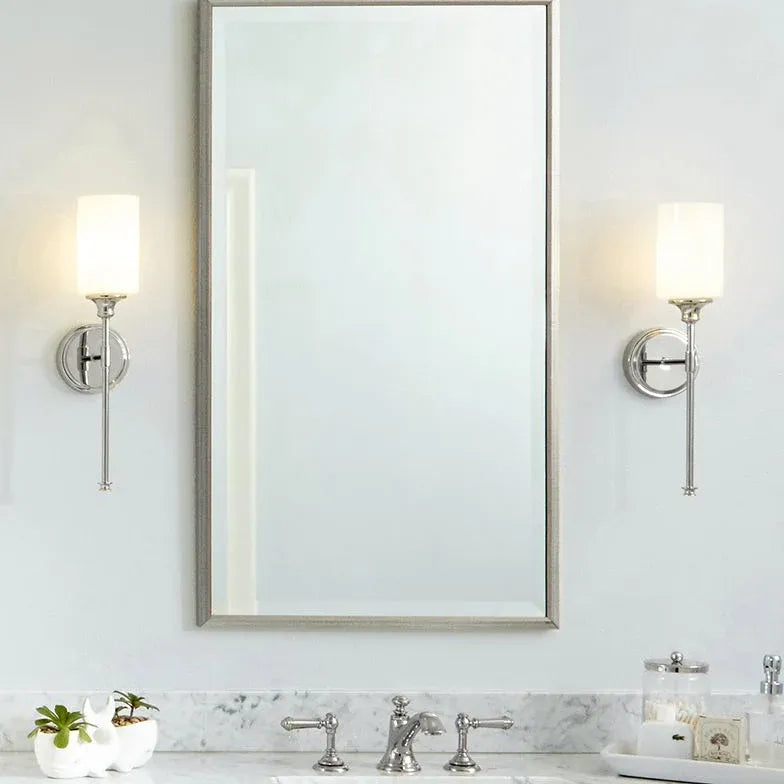 Frosted Glass Bathroom Plug in Wall Lights - Classic Lights