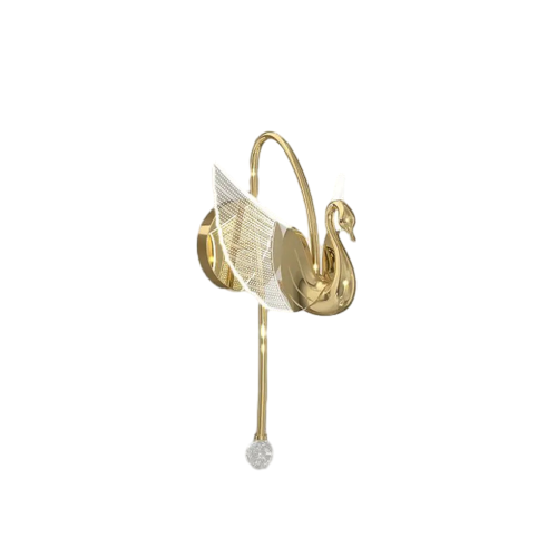 Swan Modern Gold Plug in Wall Lights - Classic Lights